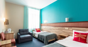 Standard Double Room with 2 single beds and an extra bed